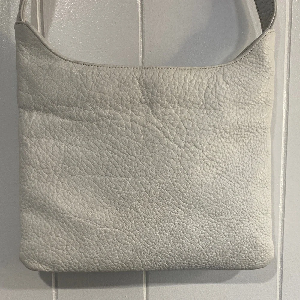 White Leather Purse Pebbled Leather The Sak 90s Classic Shoulder Bag Handbag